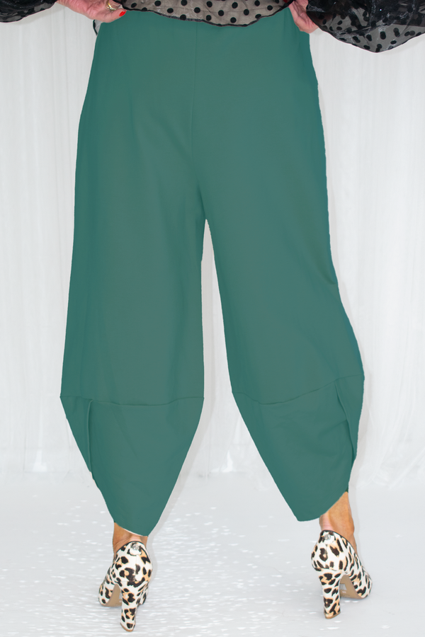 Reagan Scuba Two Pocket Cocoon Trouser in Teal