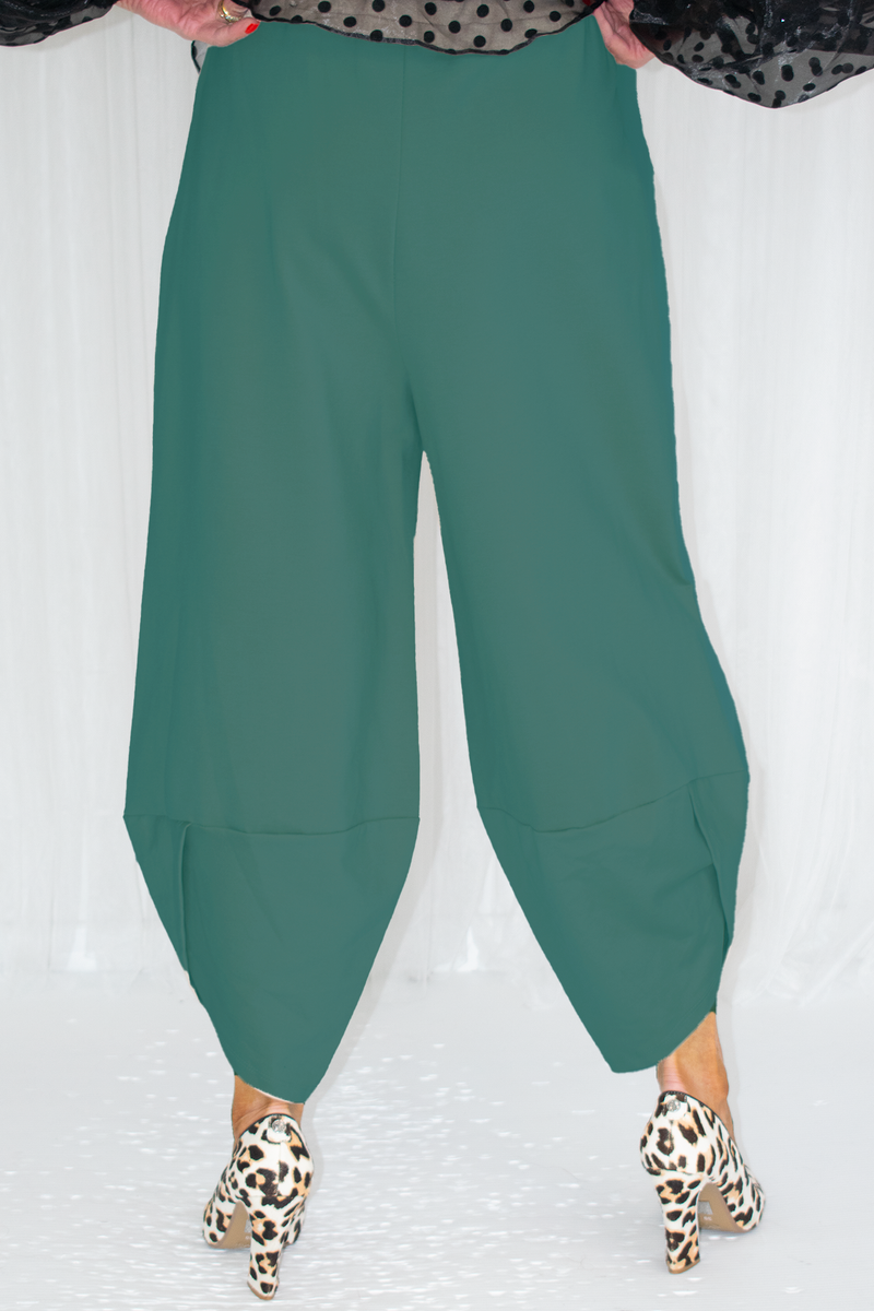 ELISE Two Pocket Cocoon Trouser in Teal