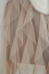 Tara Ruffle  Skirt In Beige