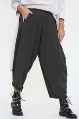 Lilly Cord Balloon Trouser In black